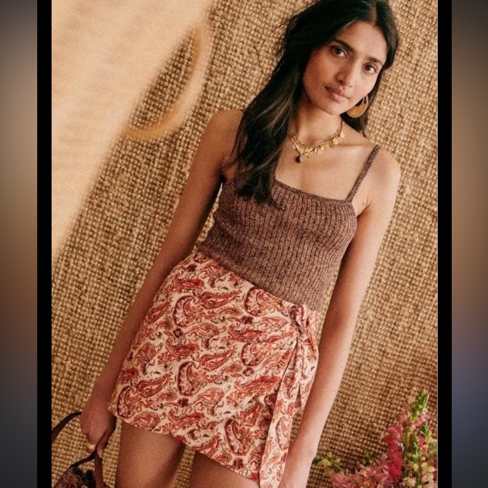 Like New Sézane Pacome Skirt in Paisley Riviera - Sz 36 FR, 4 US